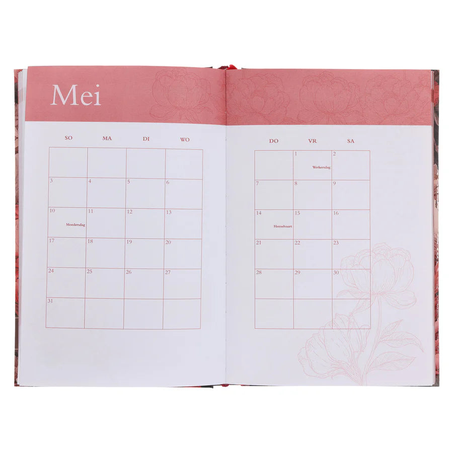 2026 Nina Smit Dagboek - Dagbeplanner Blomme - Hardeband