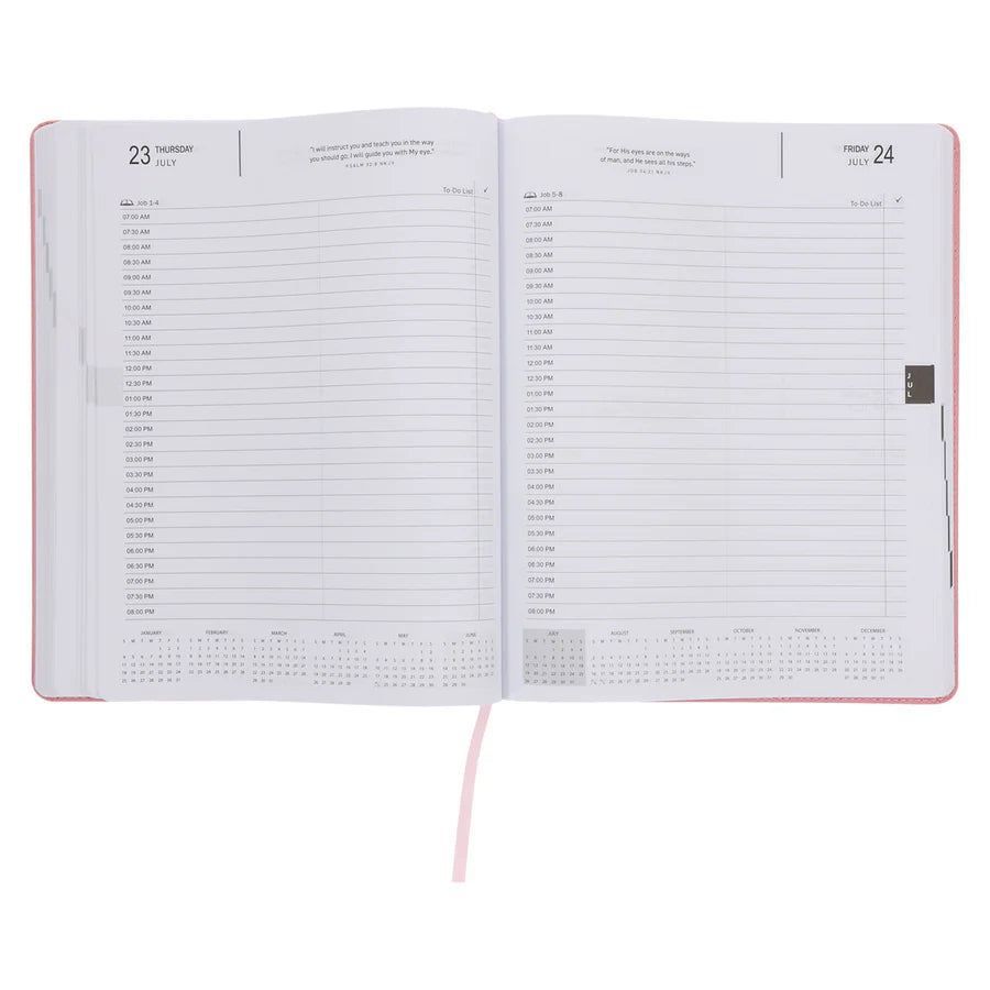 2026 A4 Executive Diary - Daily Planner - God Is Our Refuge and Strength - Faux Leather