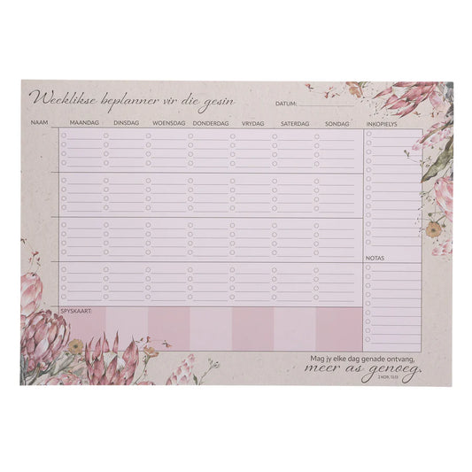 A3 Weekly Desk Planner - Mag Jy Elke Dag Genade Ontvang, Meer As Genoeg Afrikaans
