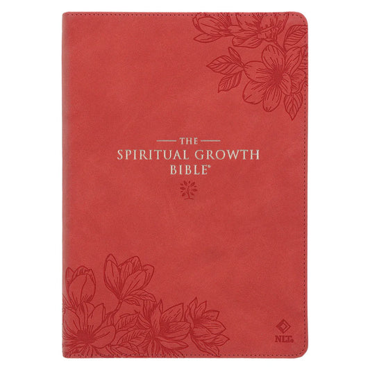 NLT Coral Faux Leather Spiritual Growth Bible