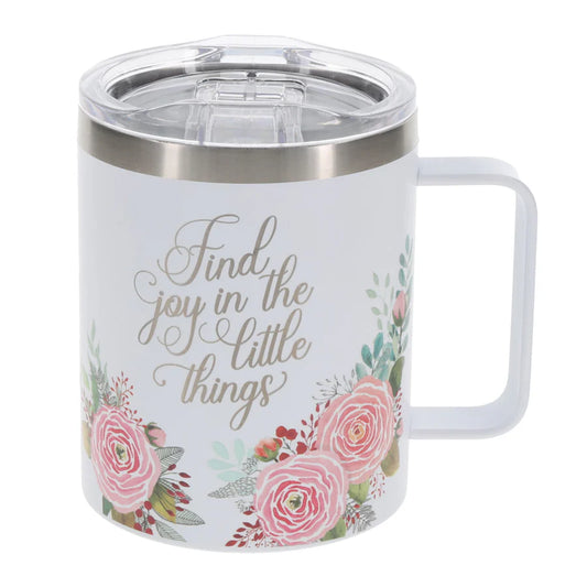 Find Joy in the Little Things Stainless Steel Camp Style Mug