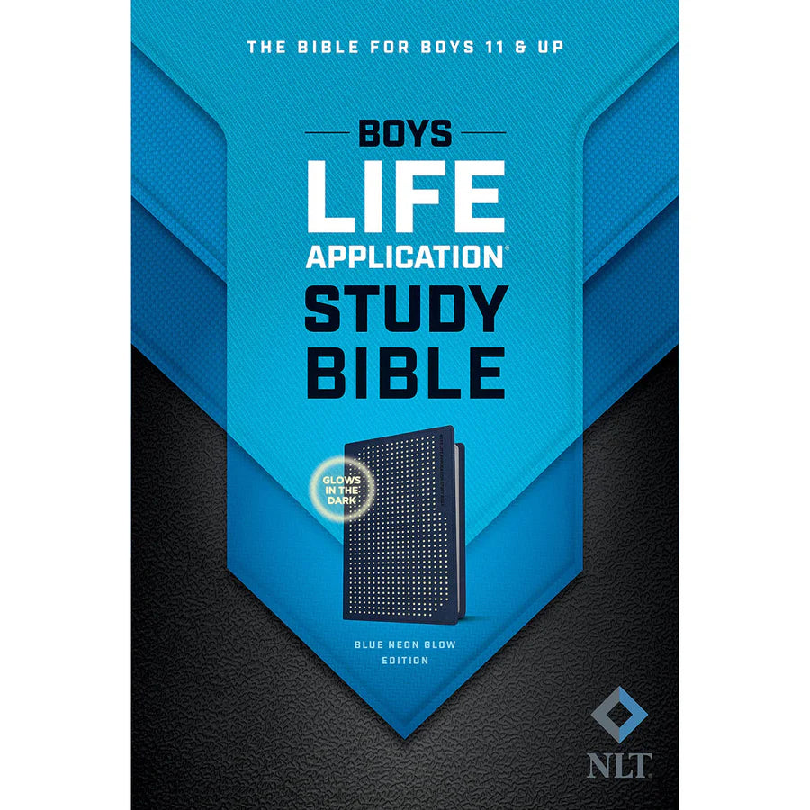 NLT Boys Life Application Study Bible, TuTone, Blue / Neon / Glow (Imitation Leather)