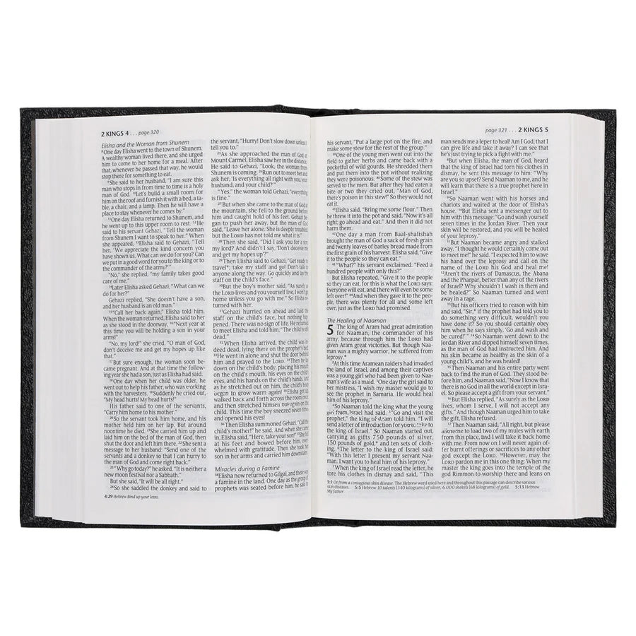 NLT Compact Bible Black Hardcover