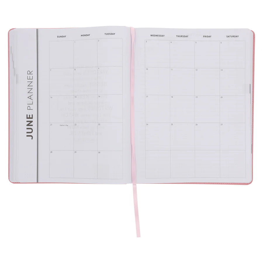 2026 A4 Executive Diary - Daily Planner - God Is Our Refuge and Strength - Faux Leather