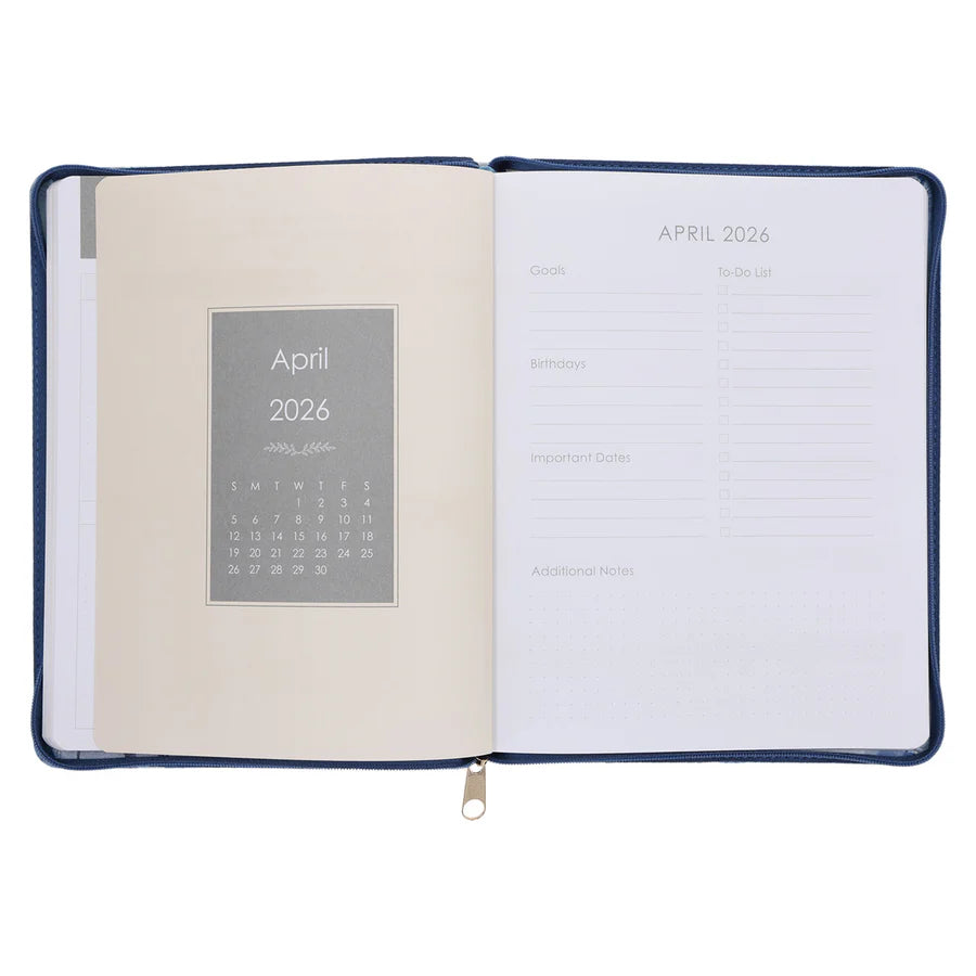 2026 Diary - 18-Month Planner for Women - I Know the Plans - Faux Leather with Zip