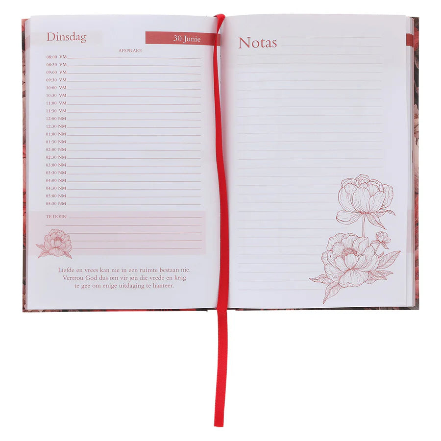 2026 Nina Smit Dagboek - Dagbeplanner Blomme - Hardeband