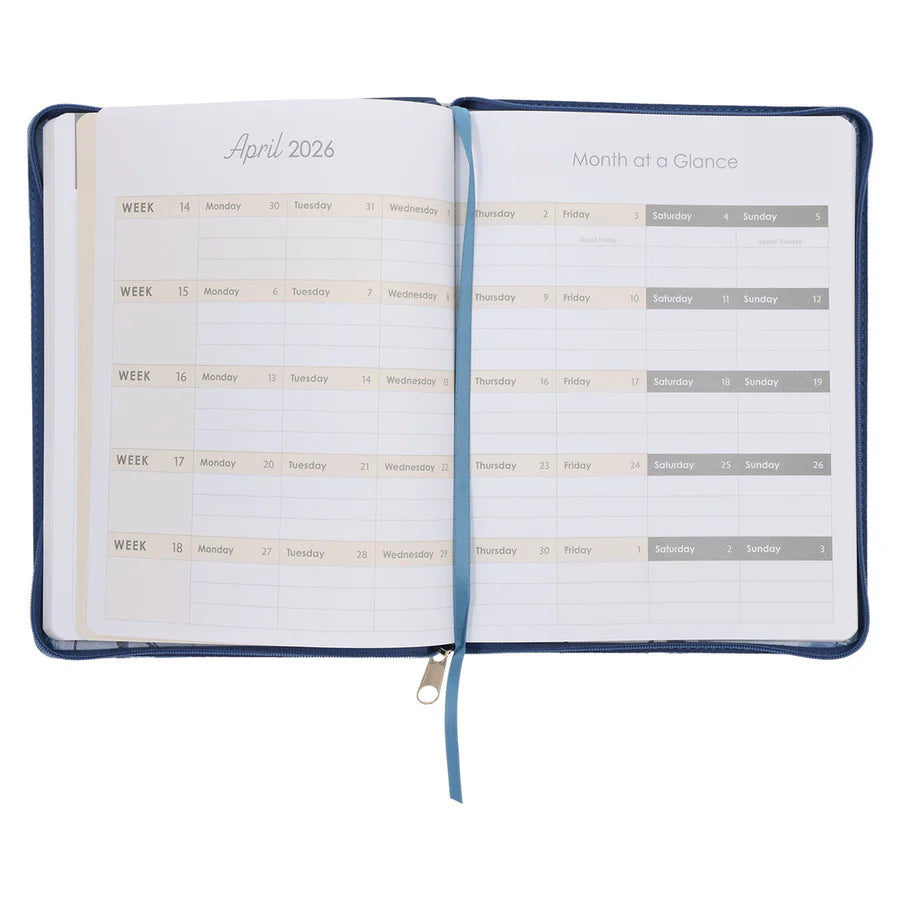 2026 Diary - 18-Month Planner for Women - I Know the Plans - Faux Leather with Zip