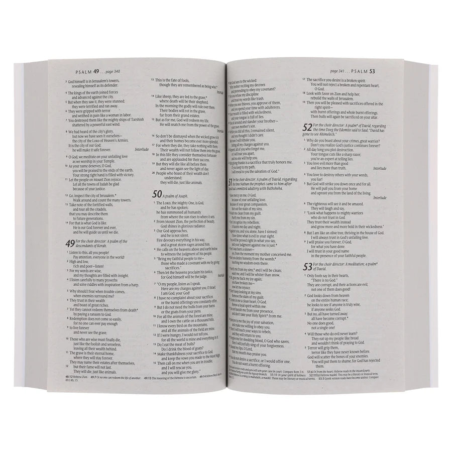 NLT Blue and Orange Watercolor Paperback Outreach Bible