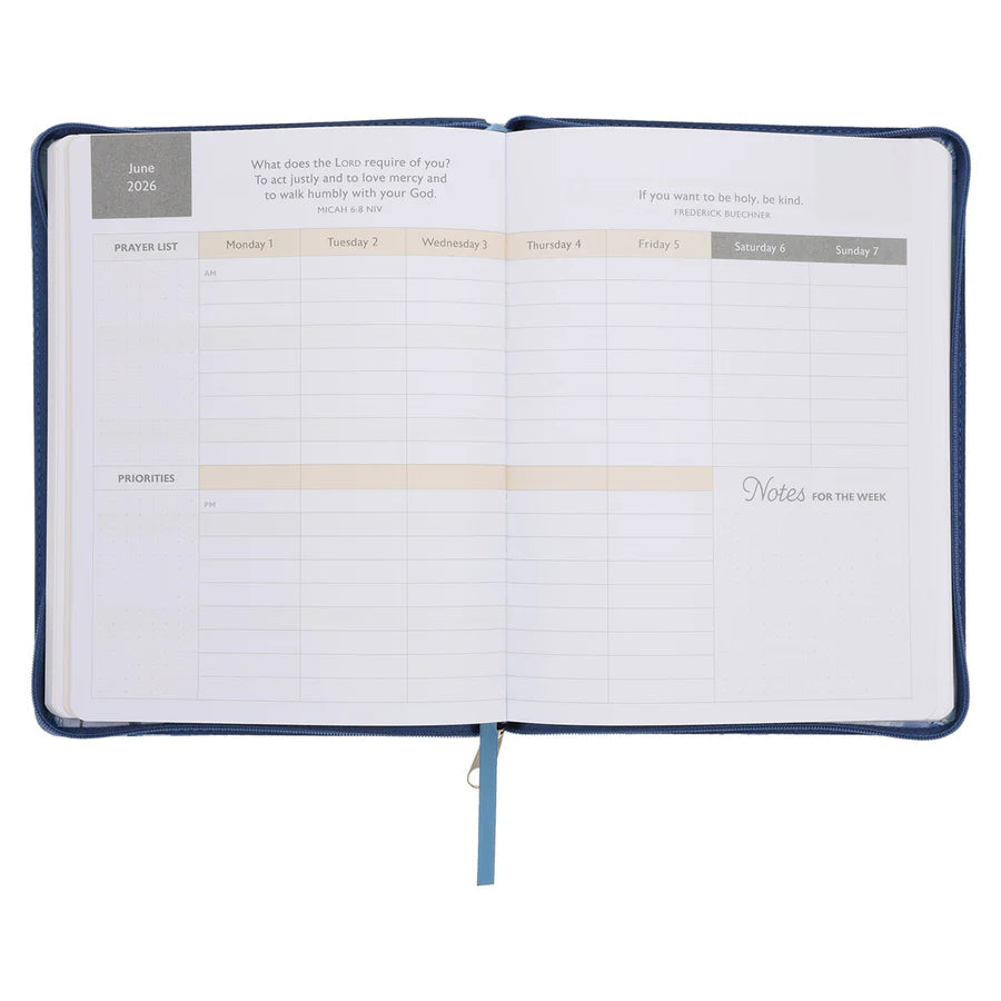 2026 Diary - 18-Month Planner for Women - I Know the Plans - Faux Leather with Zip