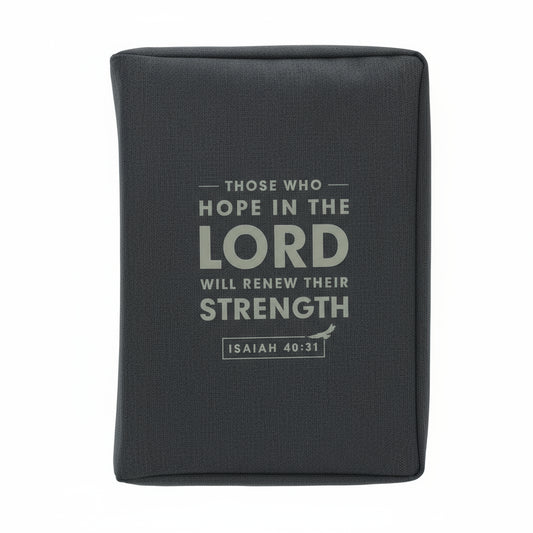Those Who Hope in the Lord Will Renew Their Strength Polyester Bible Bag