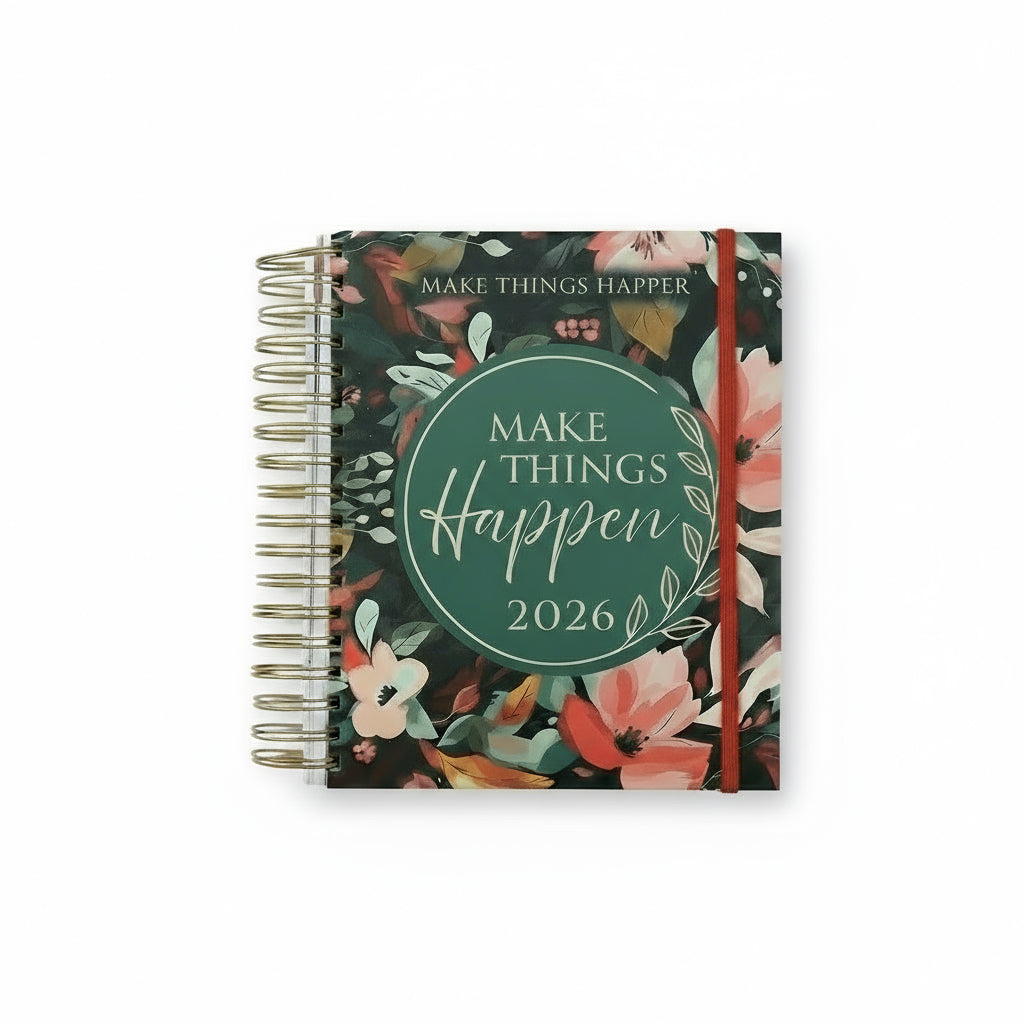 2026 Diary - 18-Month Planner for Women - Make Things Happen - Wirebound