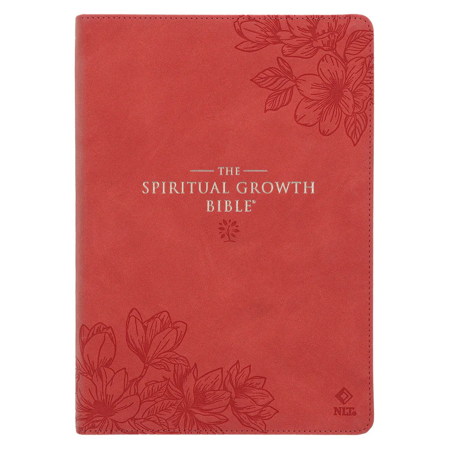 NLT Coral Faux Leather Spiritual Growth Bible