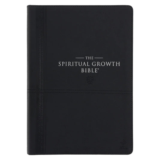 NLT Black Faux Leather Spiritual Growth Bible