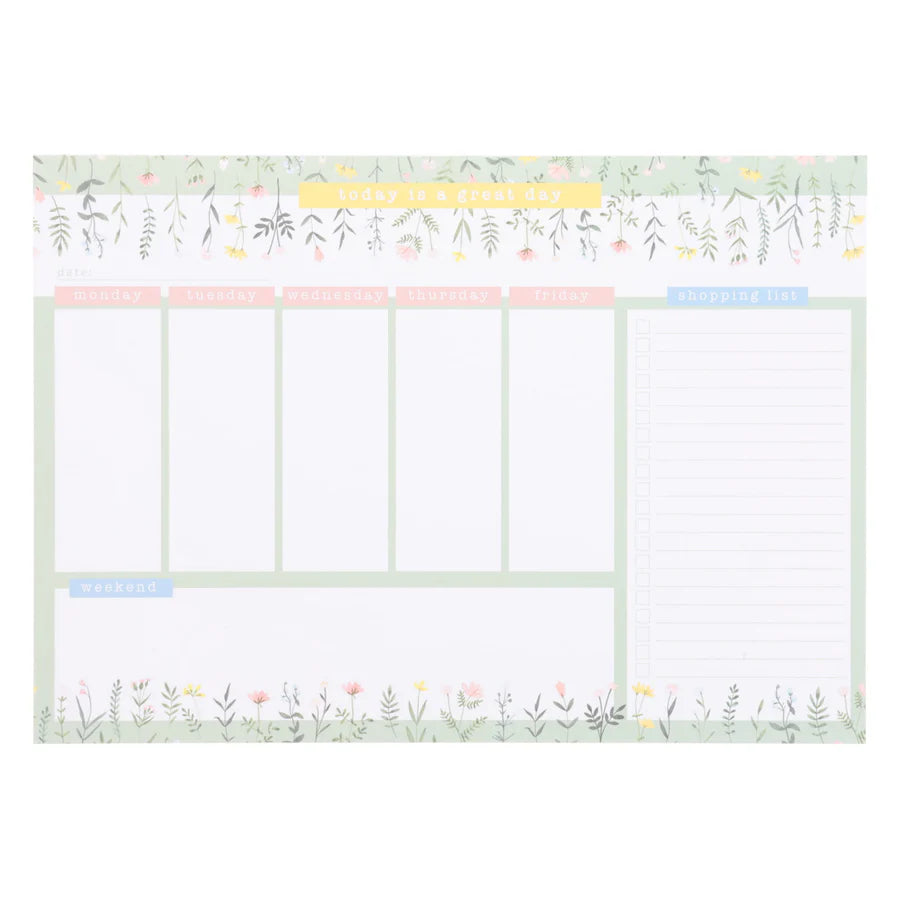 A4 Weekly Desk Planner - Today Is a Great Day