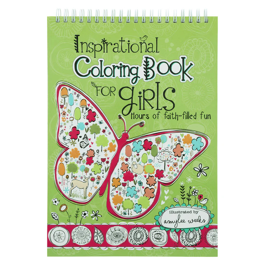 Inspirational Coloring Book For Girls (Wirebound)