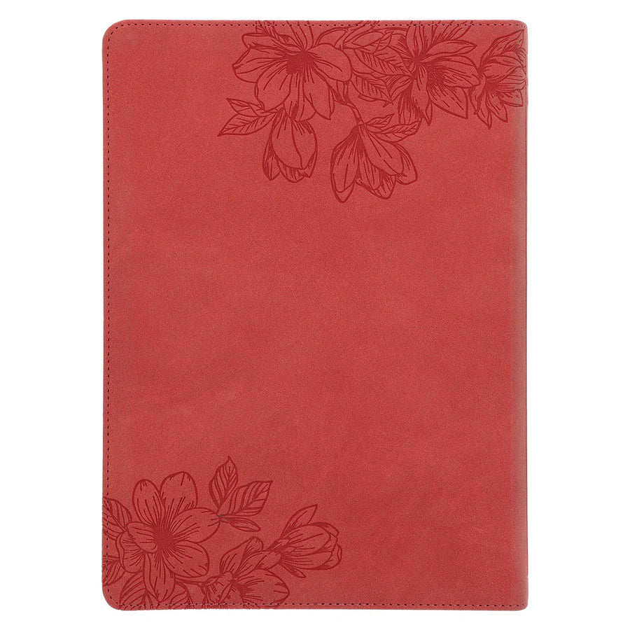 NLT Coral Faux Leather Spiritual Growth Bible