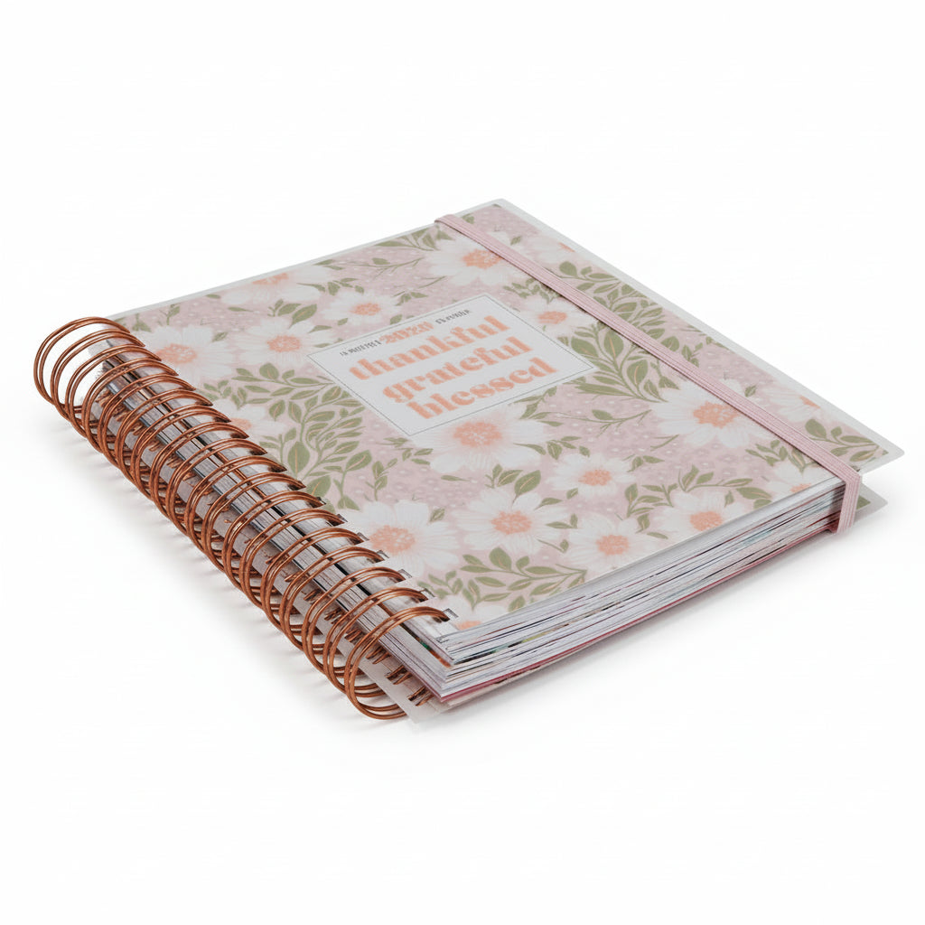 2026 Diary - 18-Month Planner for Women - Thankful Grateful Blessed - Wirebound