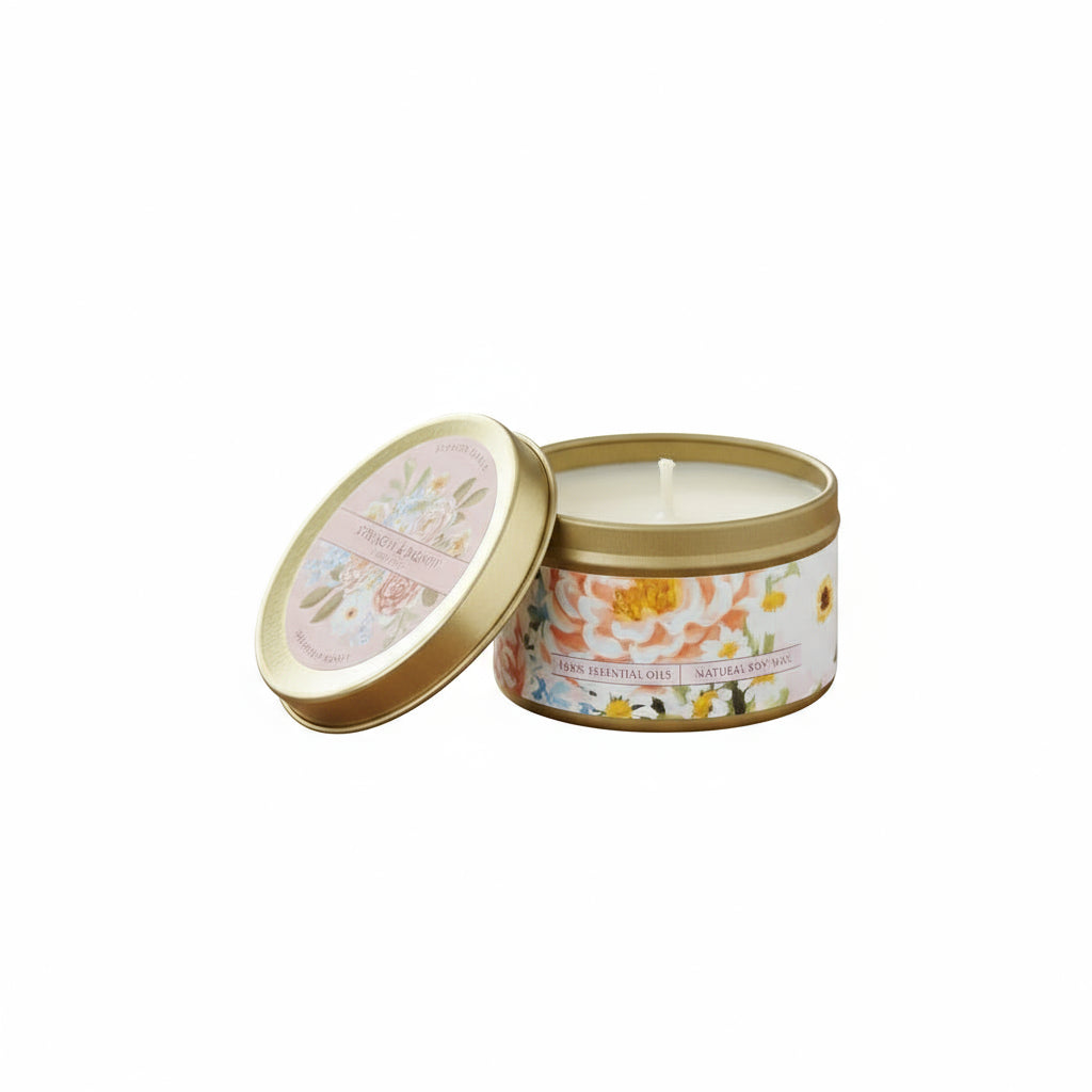 Strength and Dignity Grapefruit Grove Scented Candle in Tin