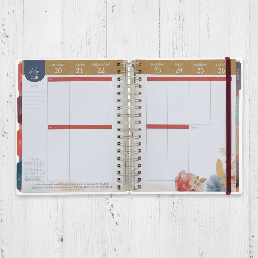 2026 Diary - 18-Month Planner for Women - Grace upon Grace - Wirebound