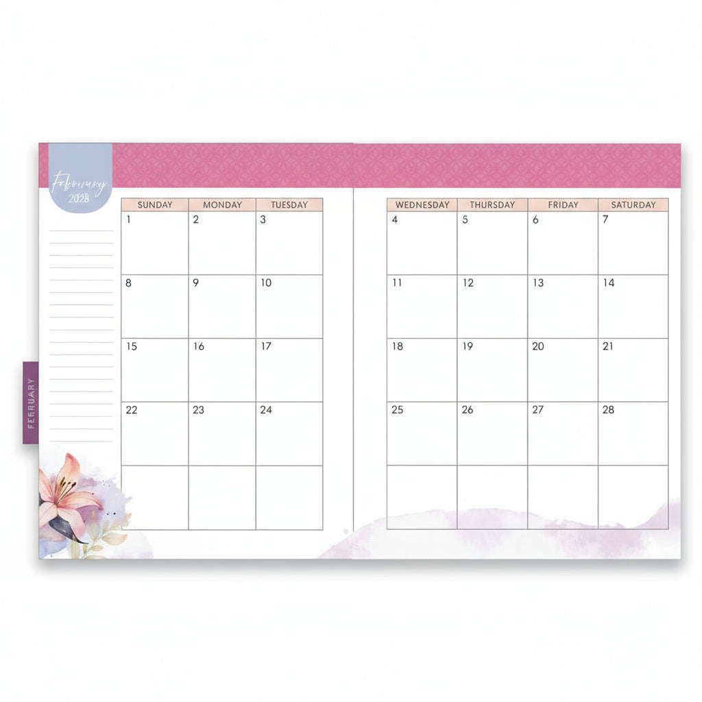 2026 Diary - 18-Month Planner for Women - He Restores My Soul - Wirebound