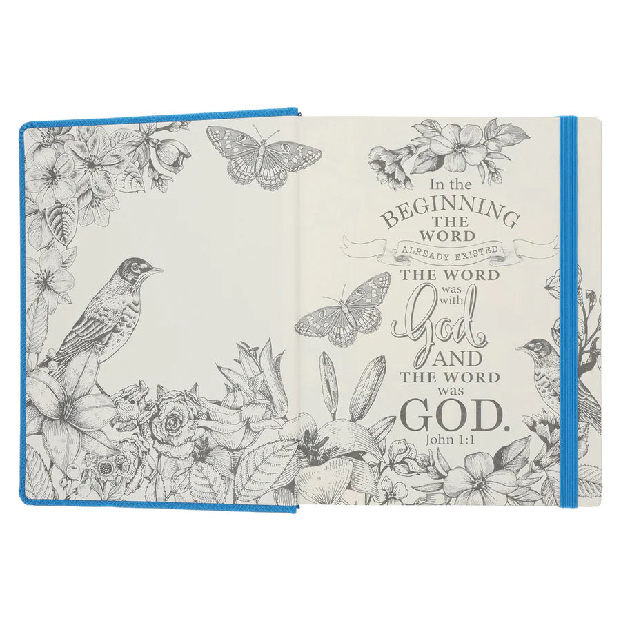 NLT Blue Faux Leather Hardcover Inspire Bible