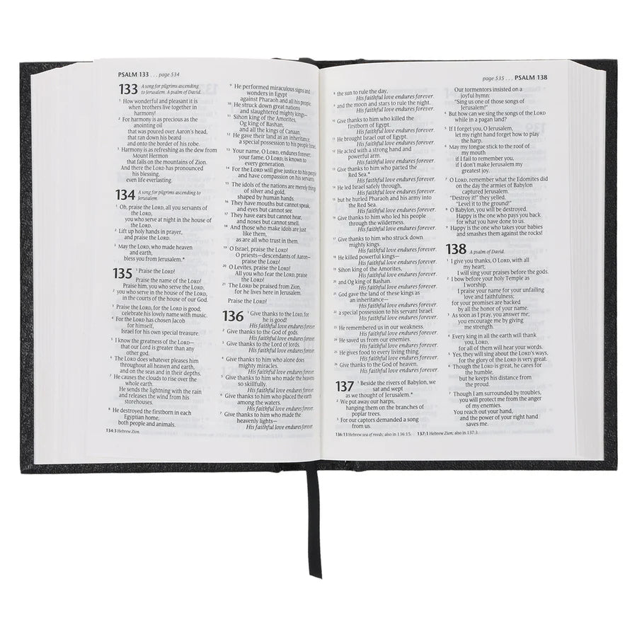 NLT Compact Bible Black Hardcover